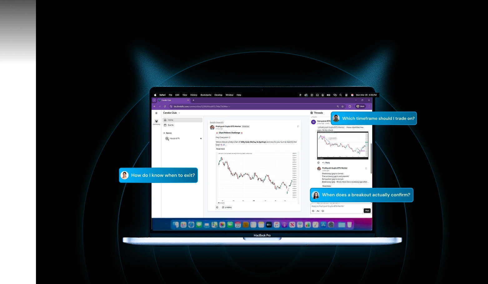 Traders grow laptop